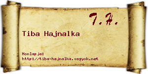 Tiba Hajnalka névjegykártya