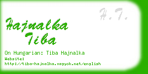 hajnalka tiba business card